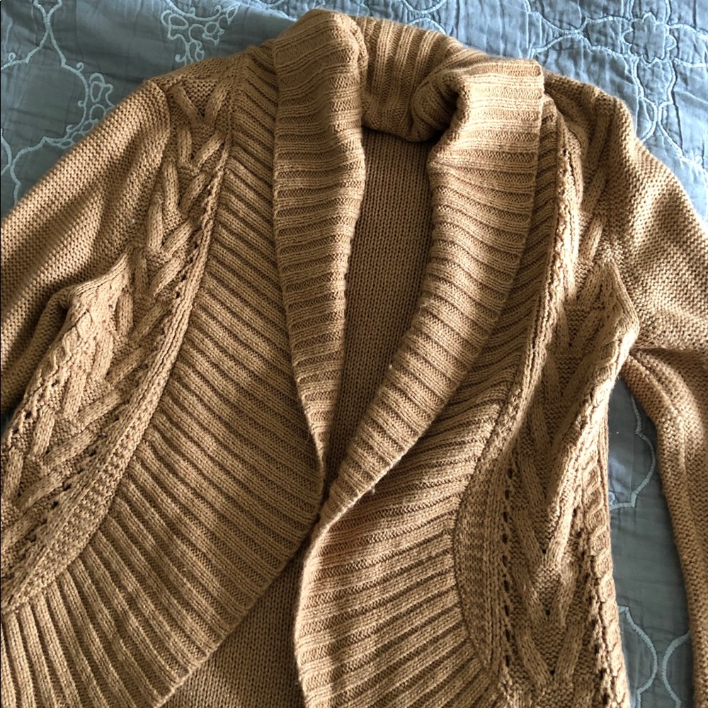 Tan Mossimo Shawl Neck Cardigan